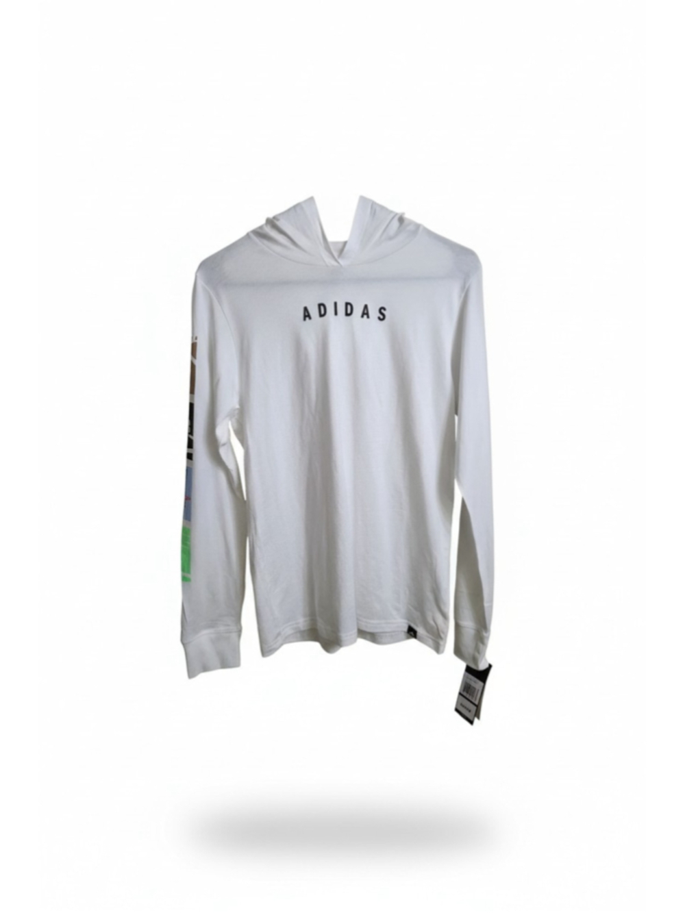 Adidas Long Sleeve Shirt With Hoodie Boys Size L 14/16